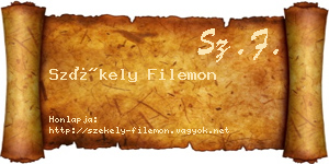 Székely Filemon névjegykártya