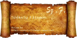 Székely Filemon névjegykártya
