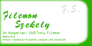 filemon szekely business card